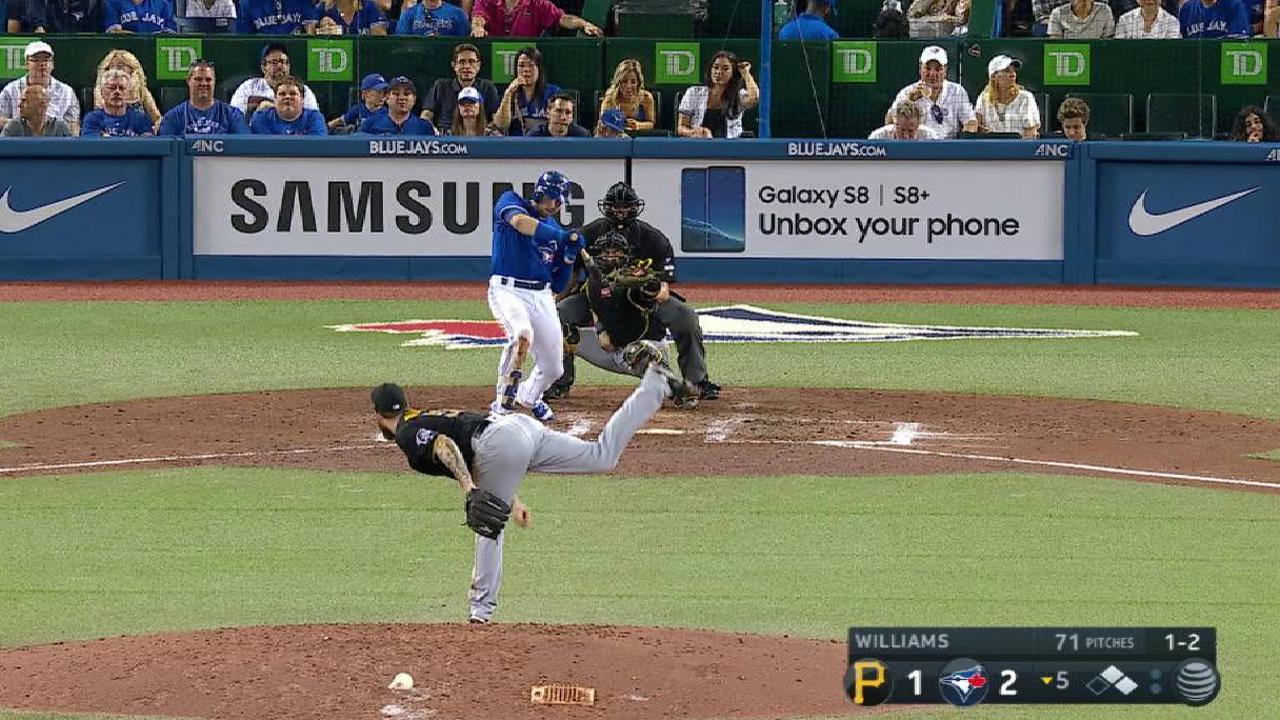 Williams strikes out Smoak