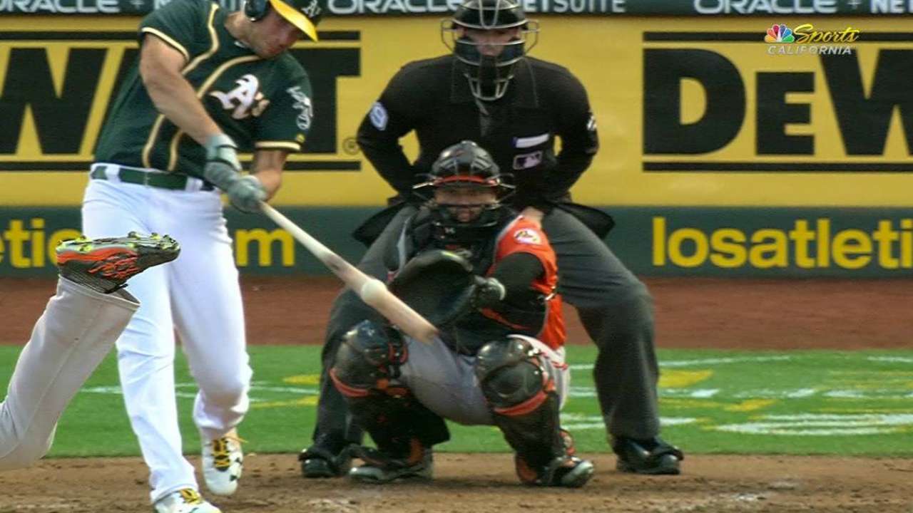 Olson's solo homer