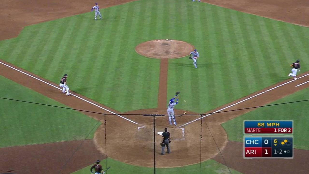 D-backs score on an error