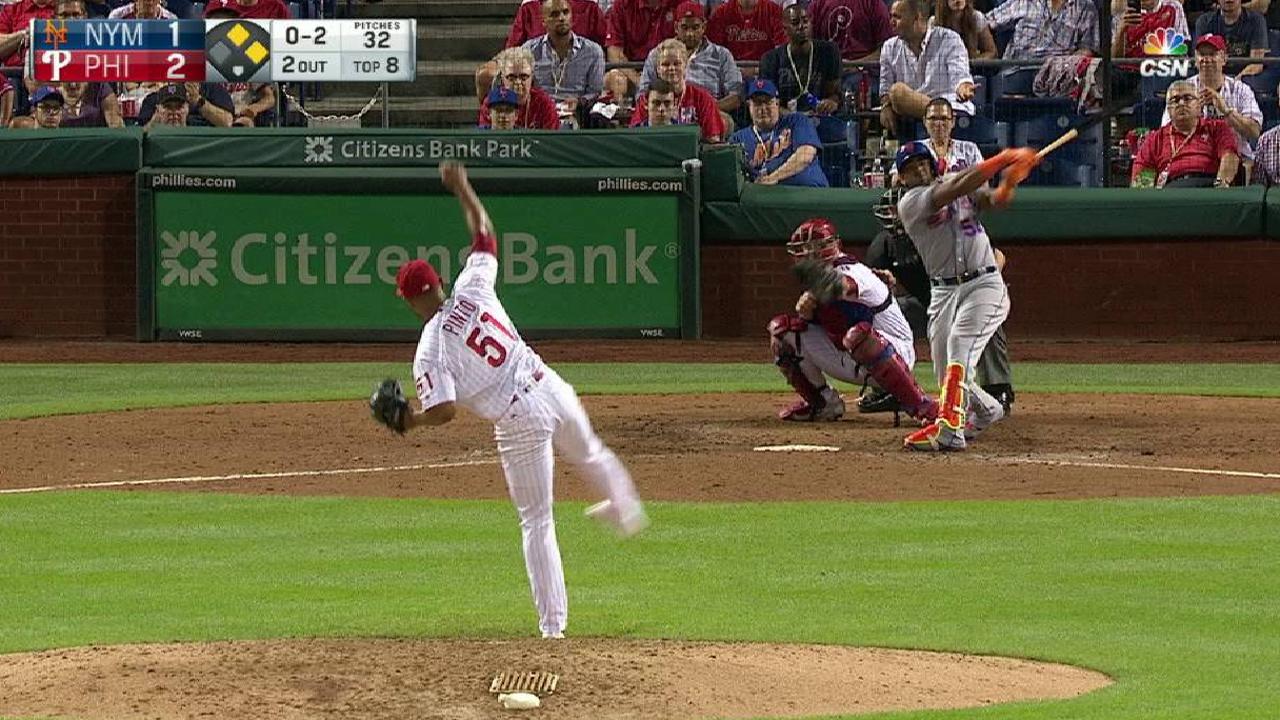 Pinto strikes out Cespedes
