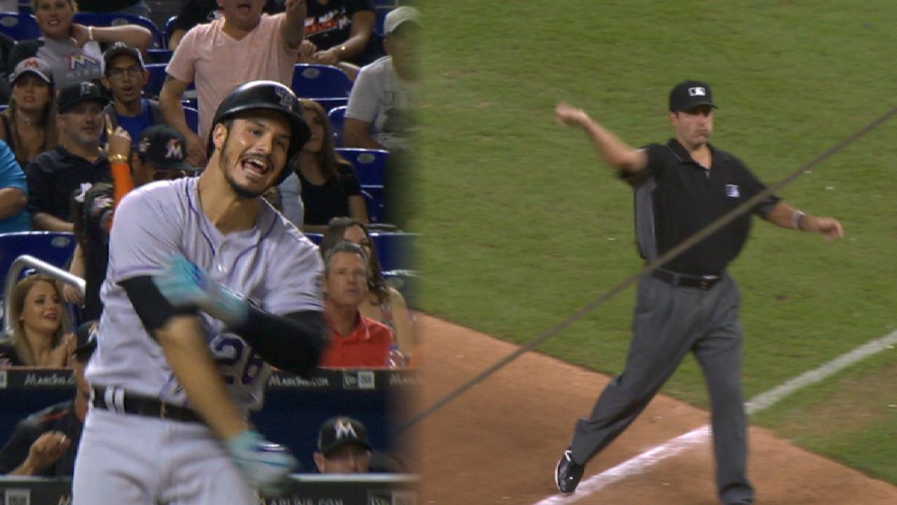 Arenado ejected in the 7th