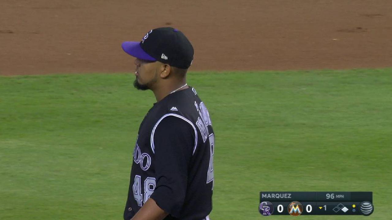 Marquez strikes out Stanton