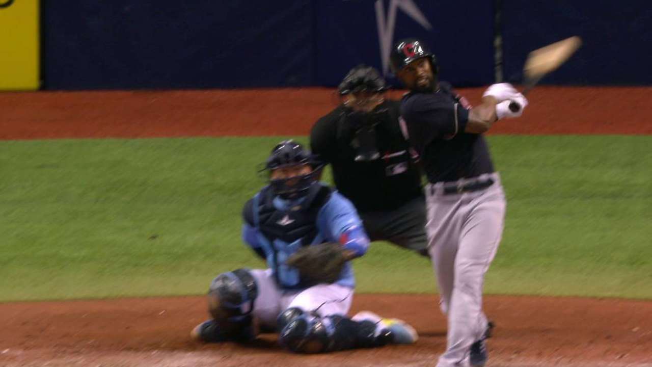 Tribe edges Rays with Ajax jack, Kluber's K's