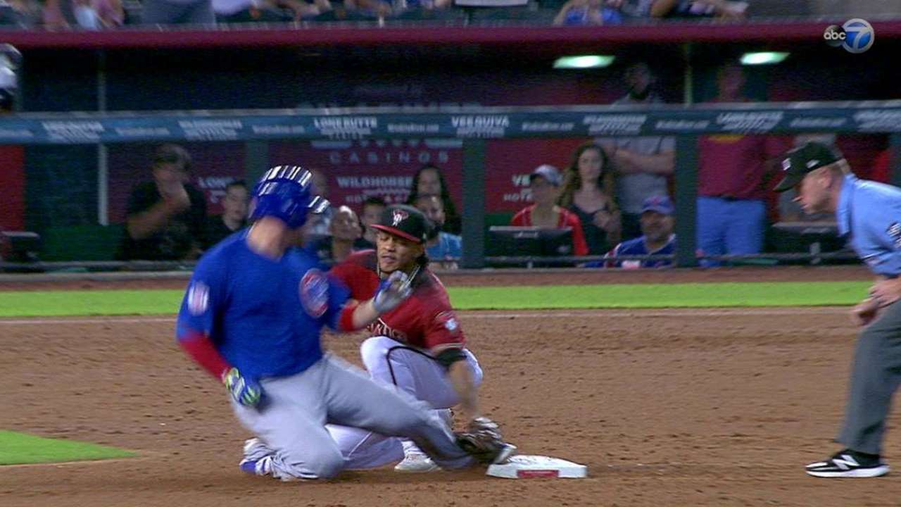 Caratini called safe at second