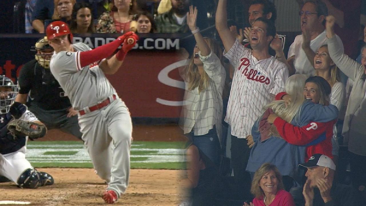 Hoskins' first two MLB homers