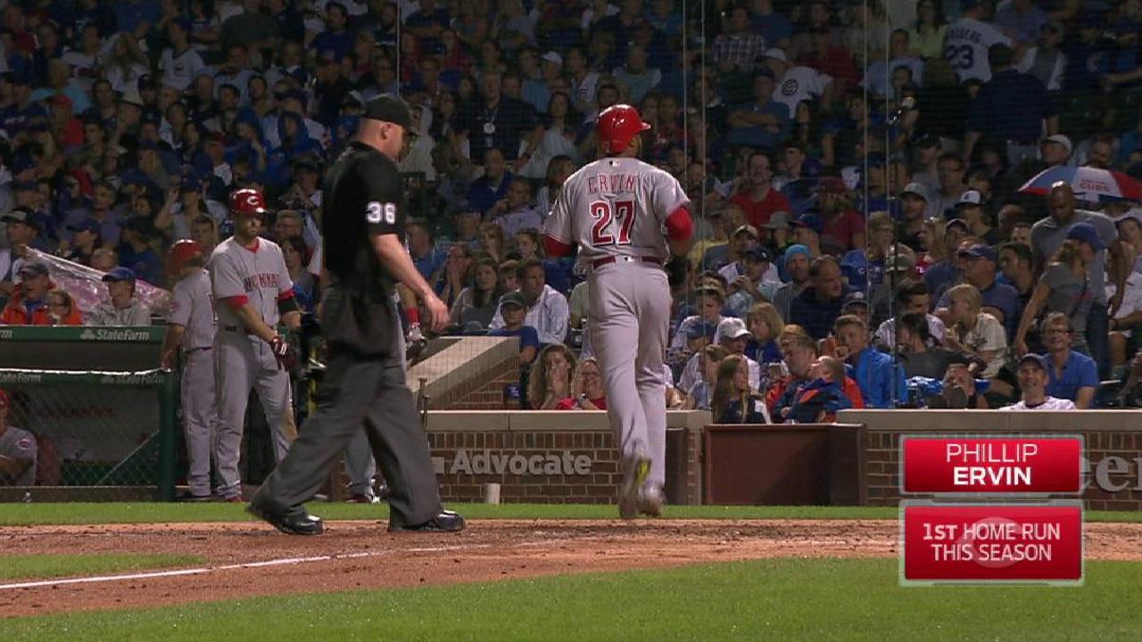 Ervin's first career hit a homer