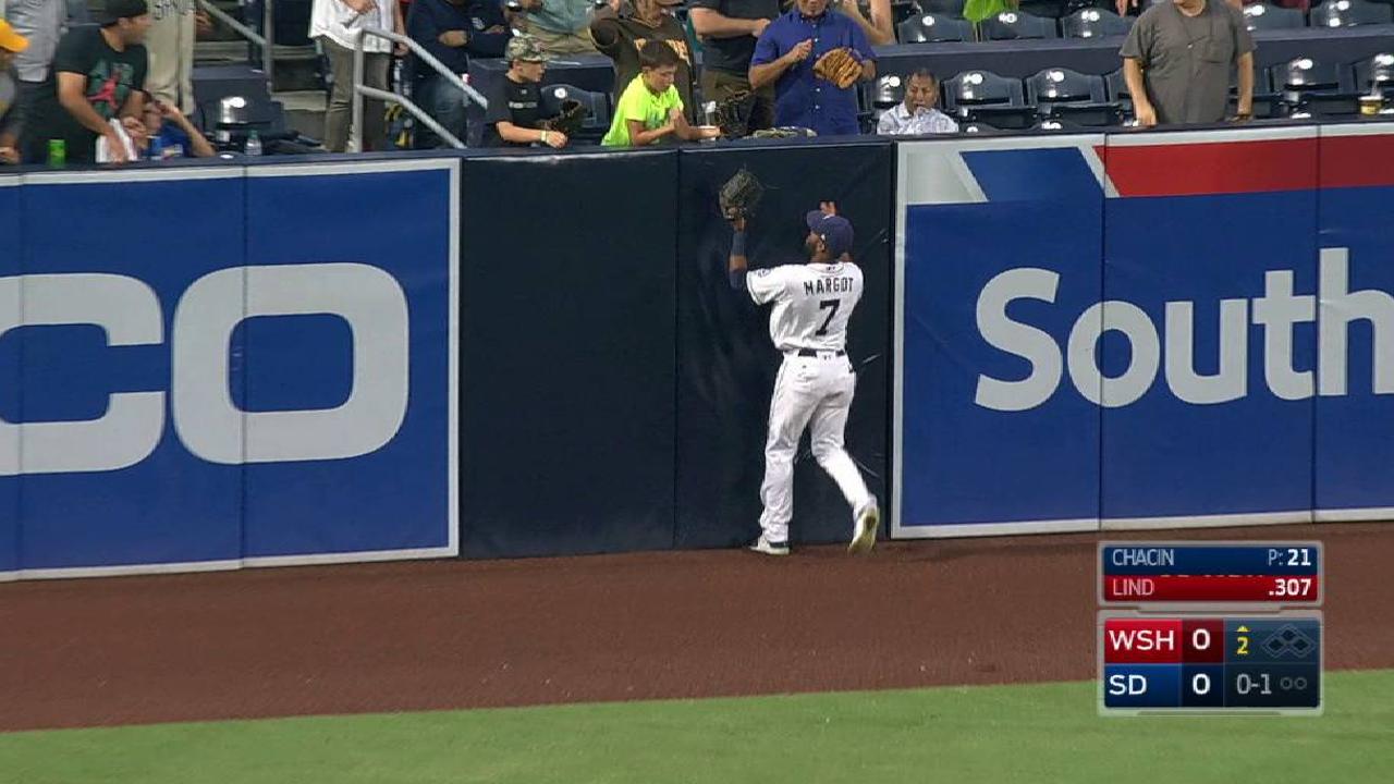 Manuel Margot logra un gran progreso a la defensa con los Padres