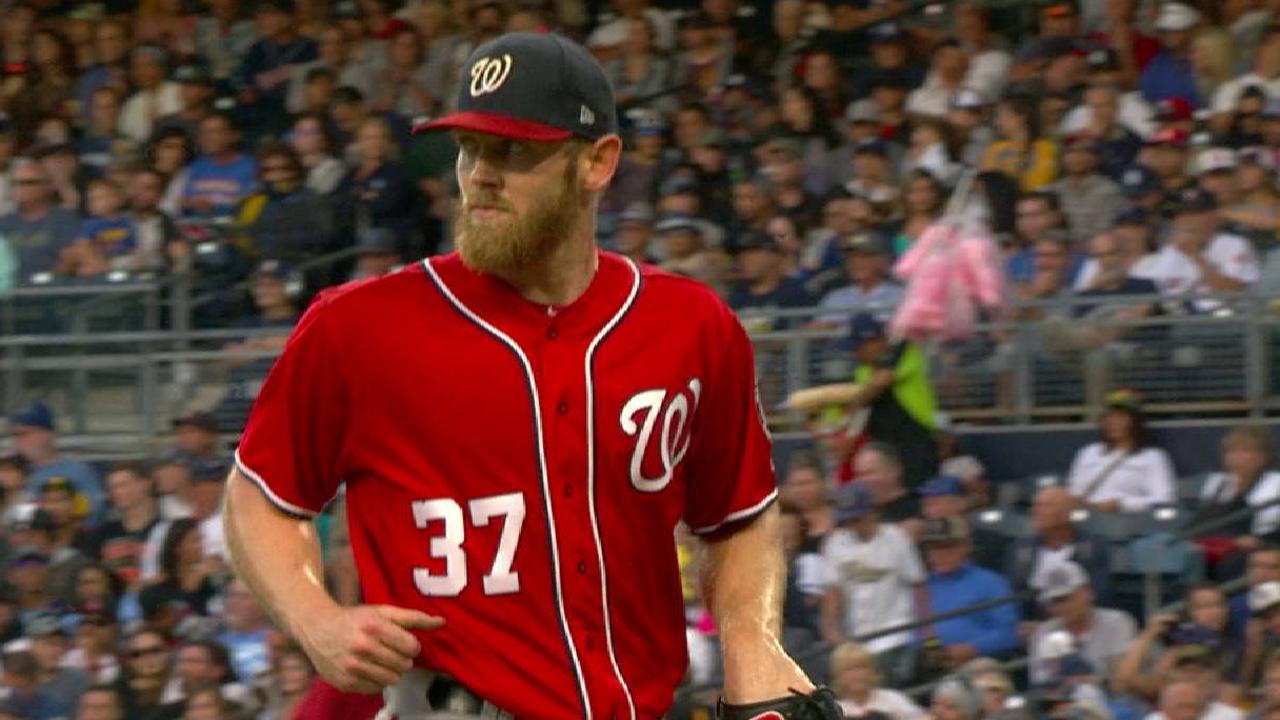 Strasburg strikes out the side