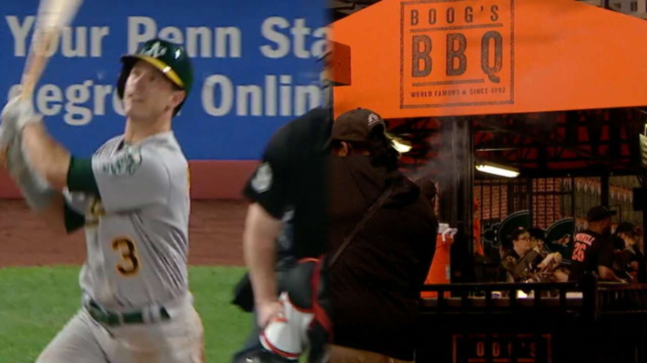 Powell's first career homer