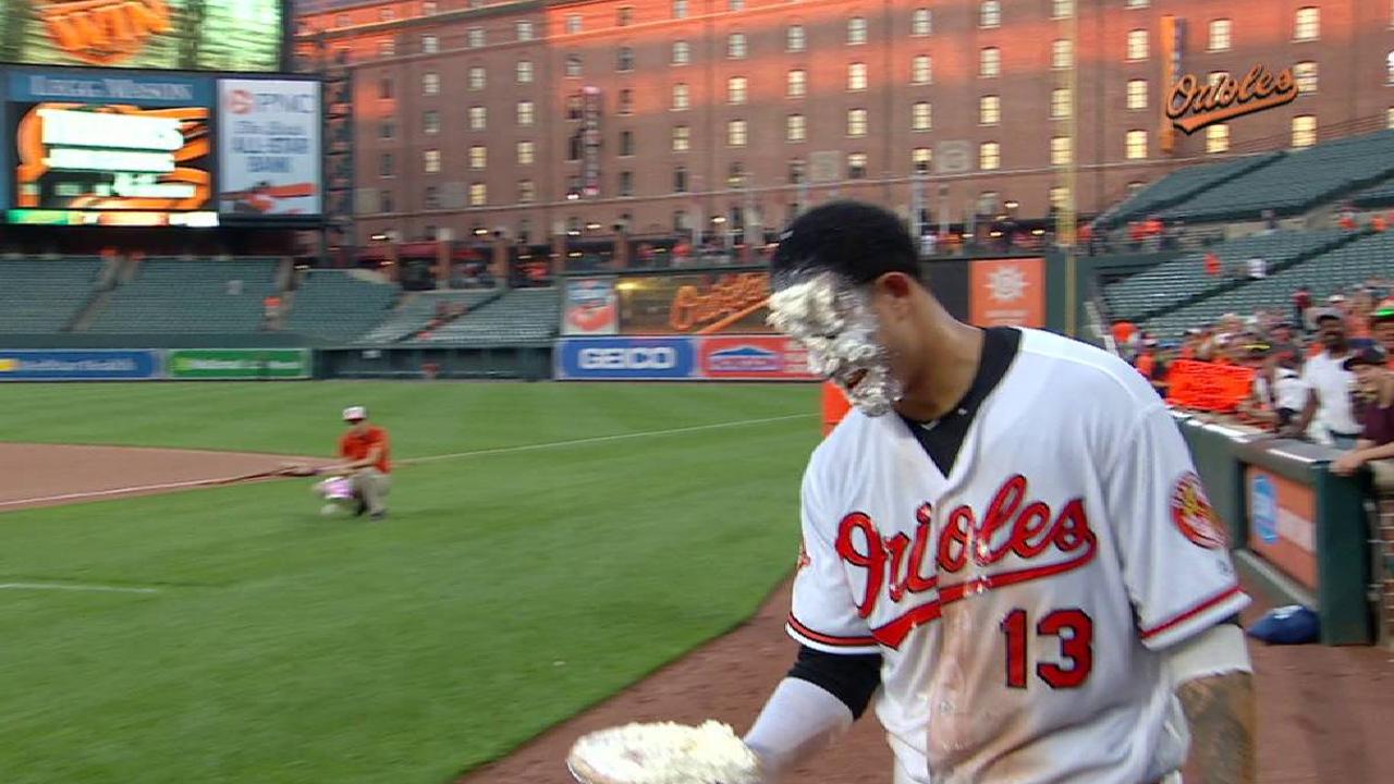 Machado on his walk-off homer