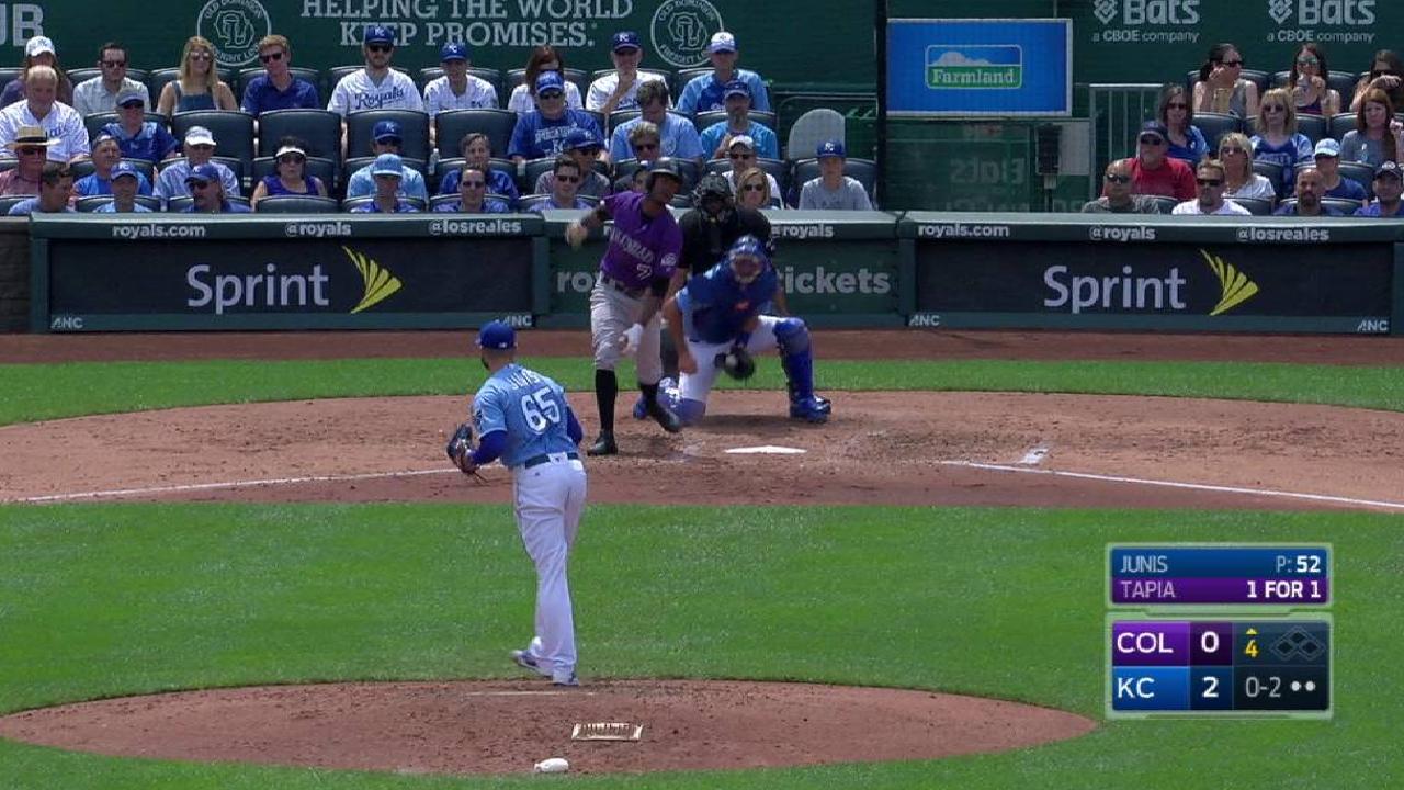 Junis strikes out the side