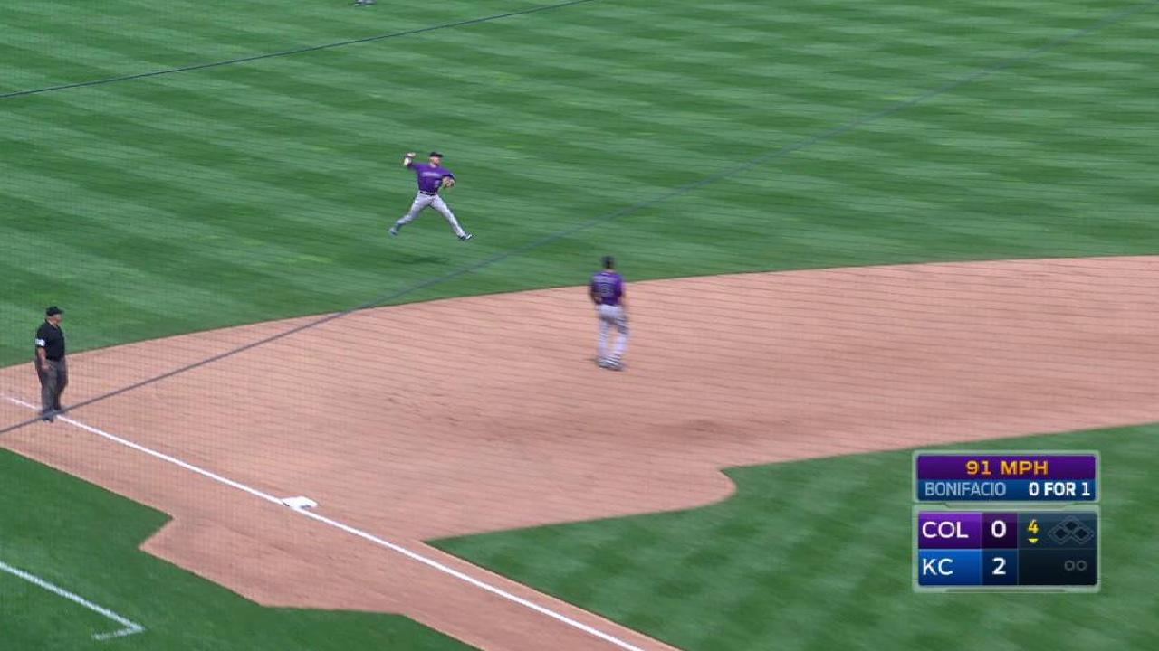 Story's backhanded play