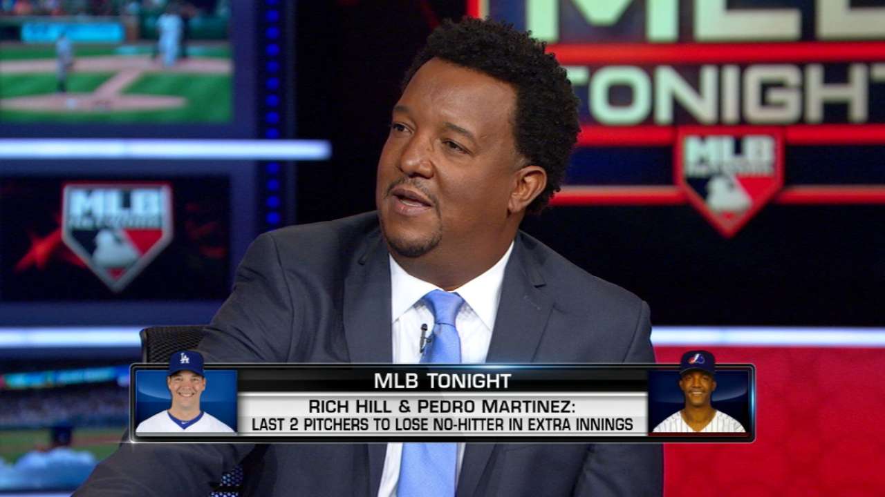 Pedro on Hill's near no-no