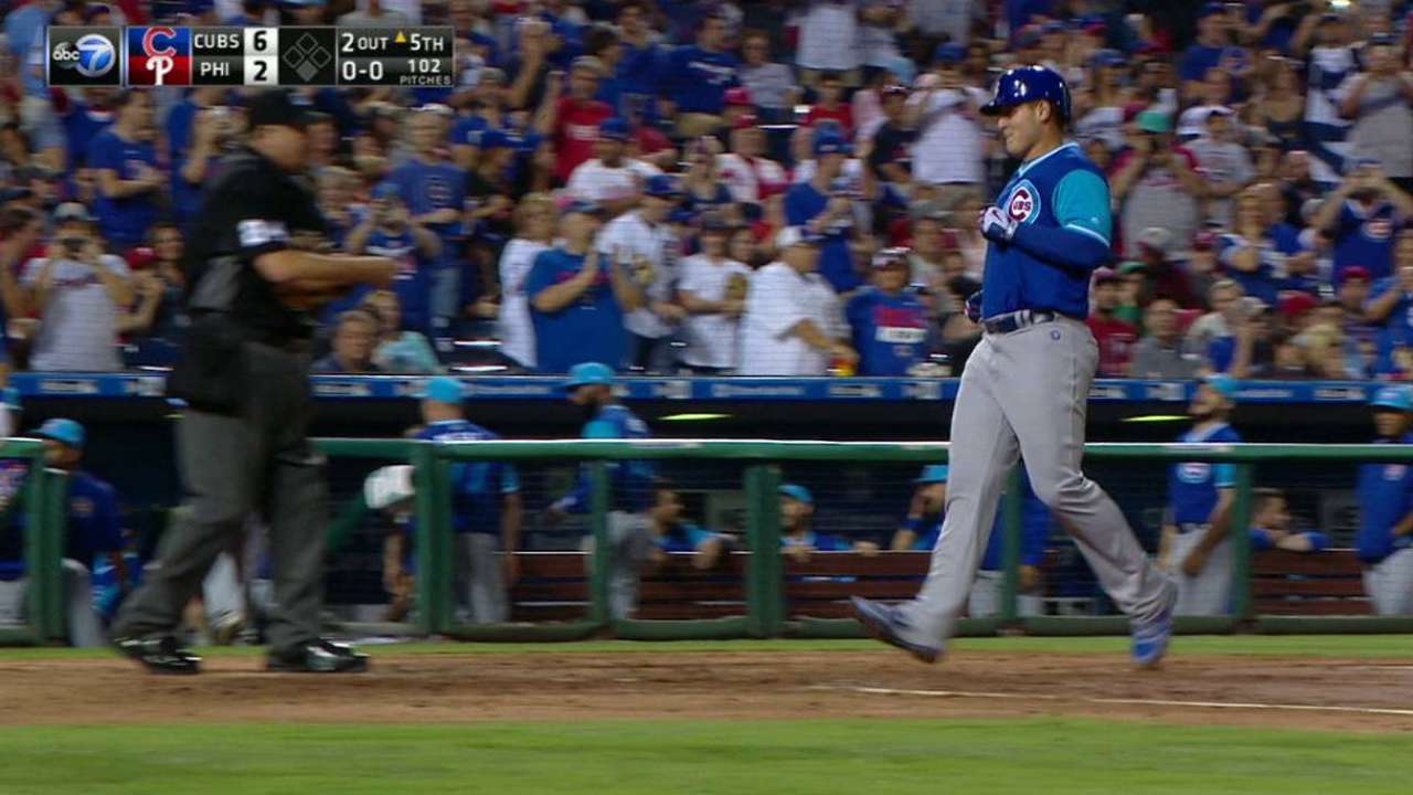 Anthony Rizzo comanda ataque en paliza de Cachorros ante Filis