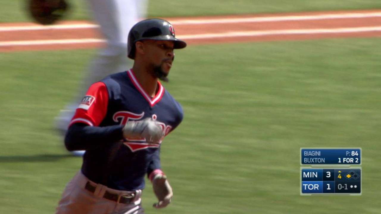 Buxton's two-run homer