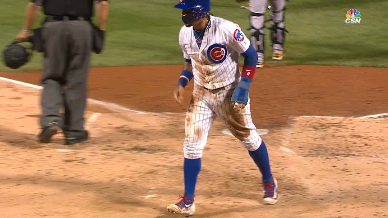 Baez steals home with some razzle-dazzle