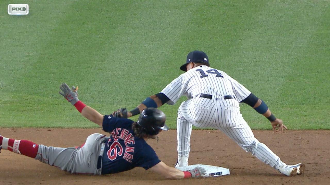 Hicks' throw gets Benintendi