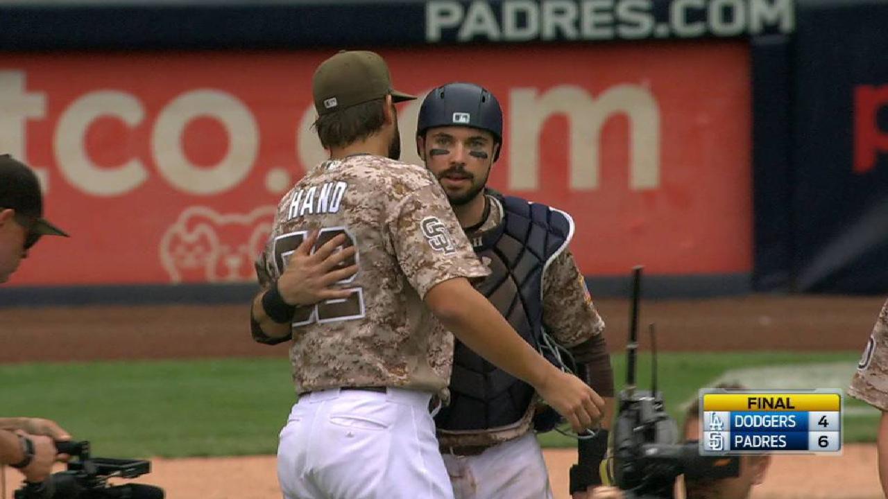 Hand earns the save