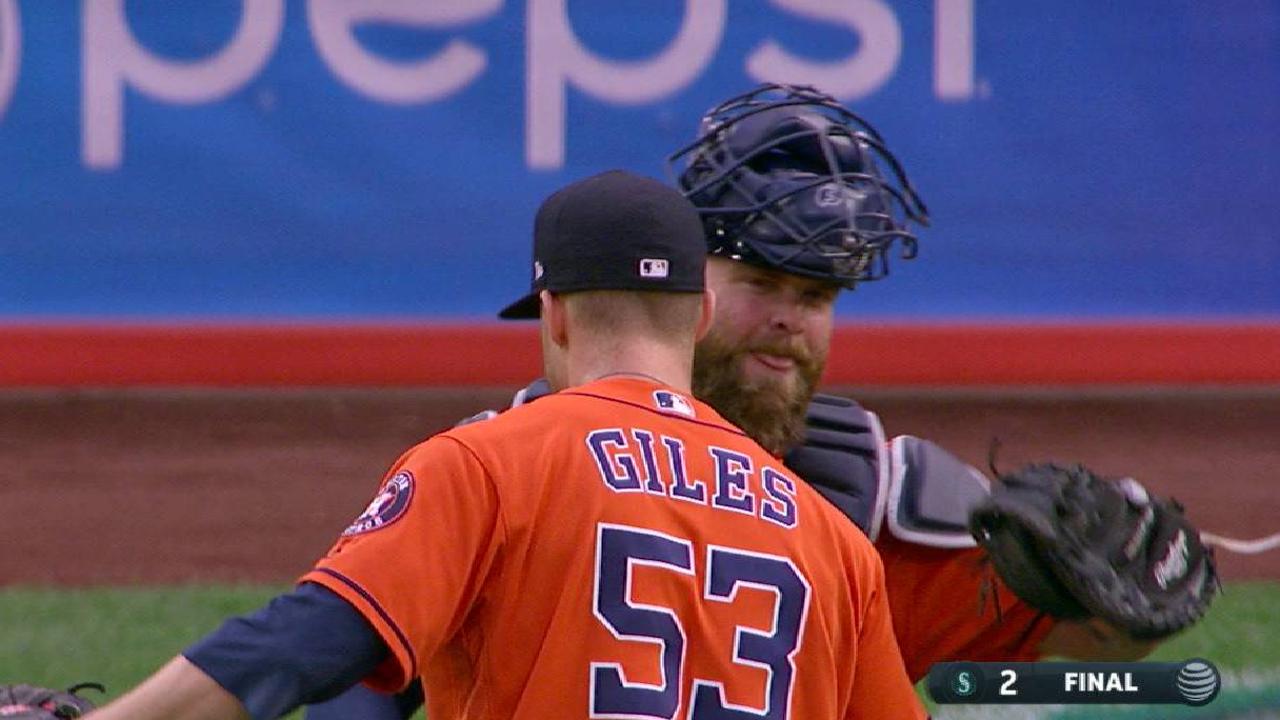 Giles strikes out Heredia