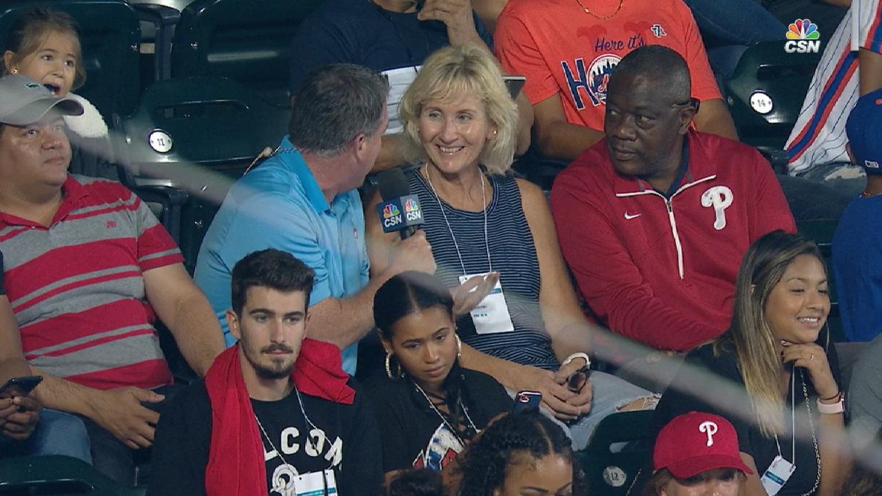 Crawford's parents on his debut