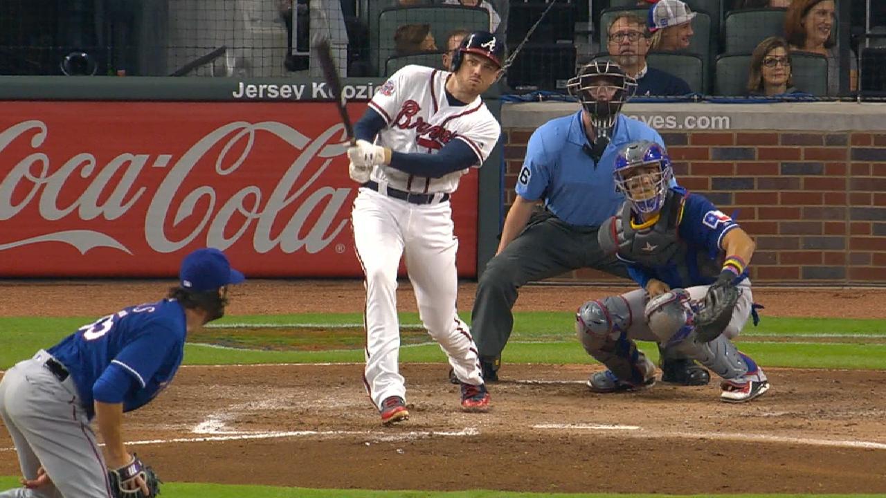 Bravos y Rangers dividieron doble cartelera en Atlanta