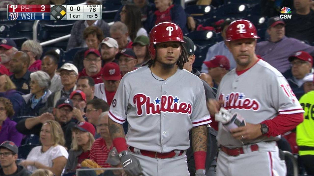 Phillies' early lead slips away vs. Nationals