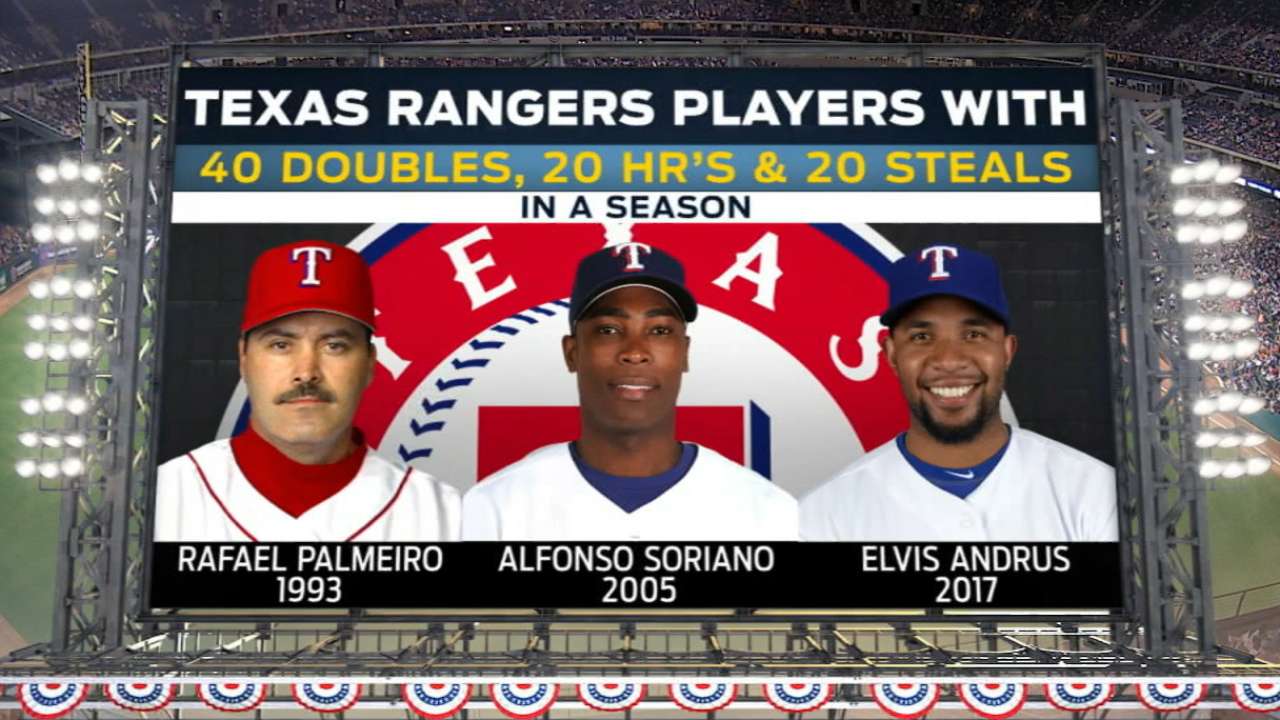 Andrus' team-milestone double