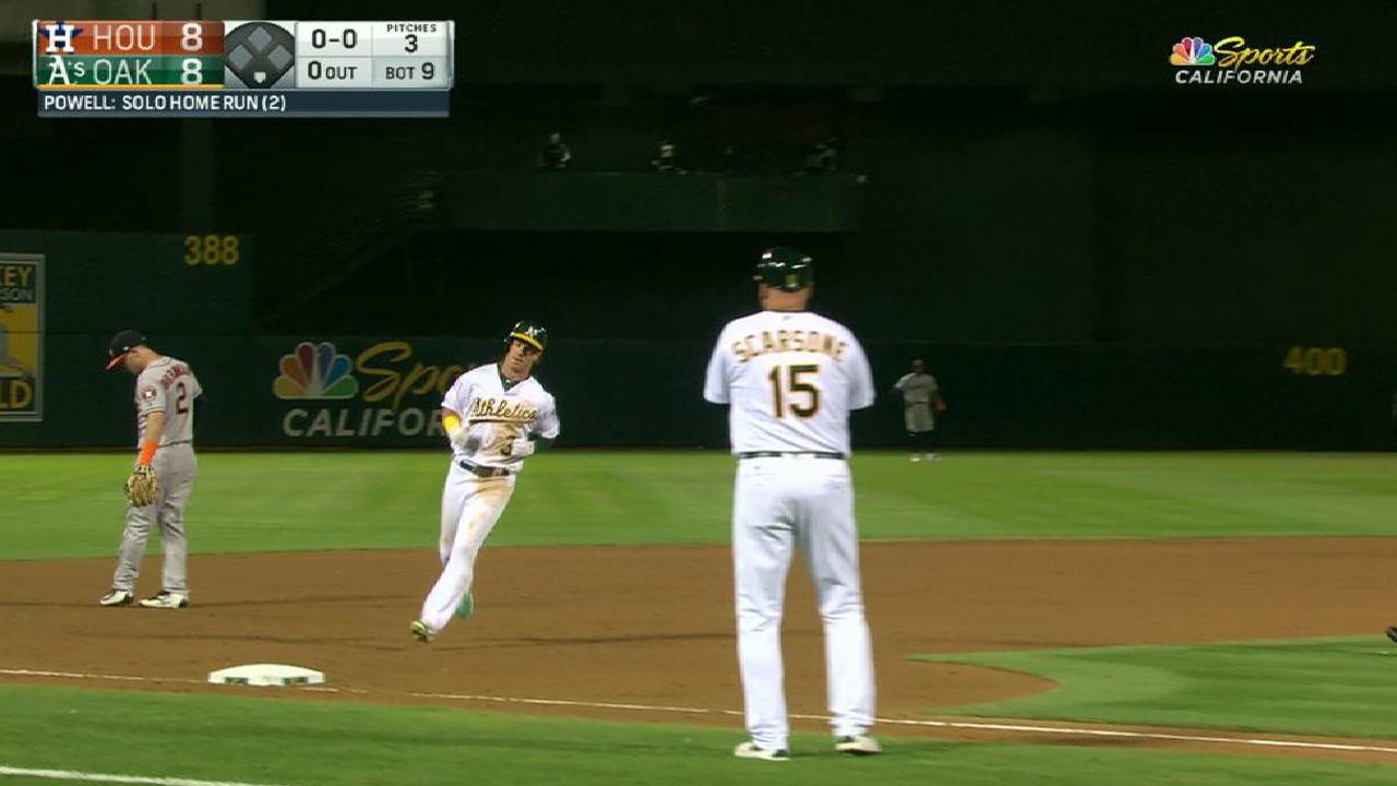 Powell's game-tying home run