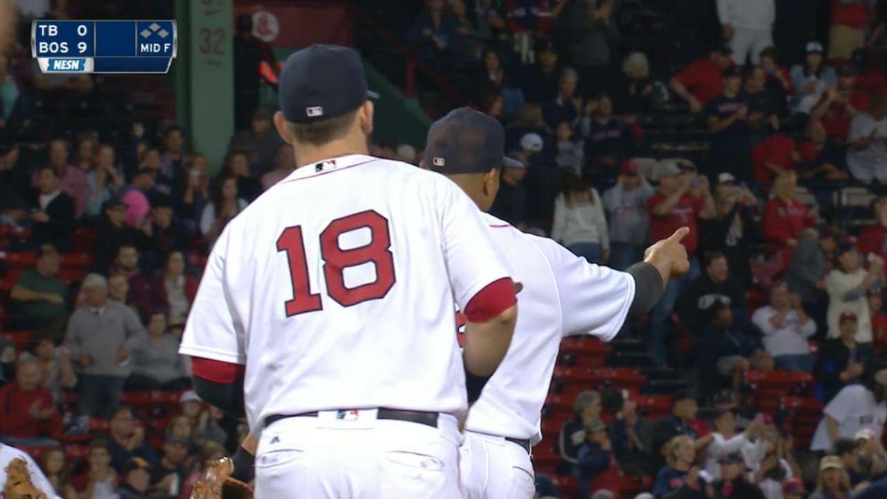 Red Sox strike early, cruise to shutout of Rays