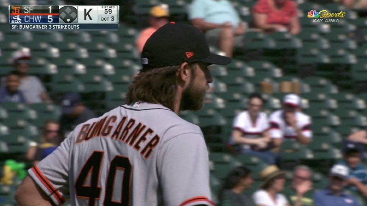 Bumgarner struggles in finale defeat to Sox