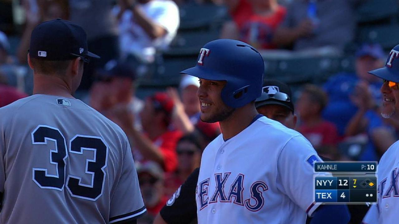 Jimenez's first MLB career hit