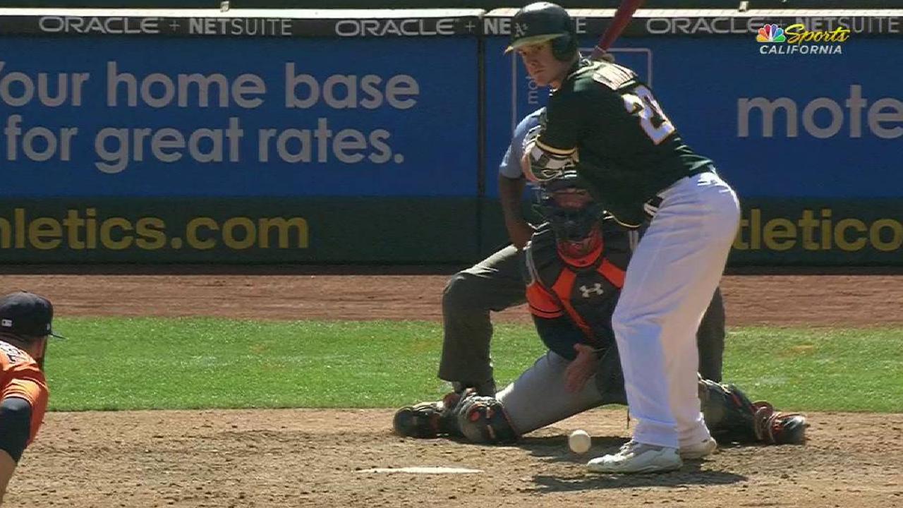 Canha's HBP extends A's lead