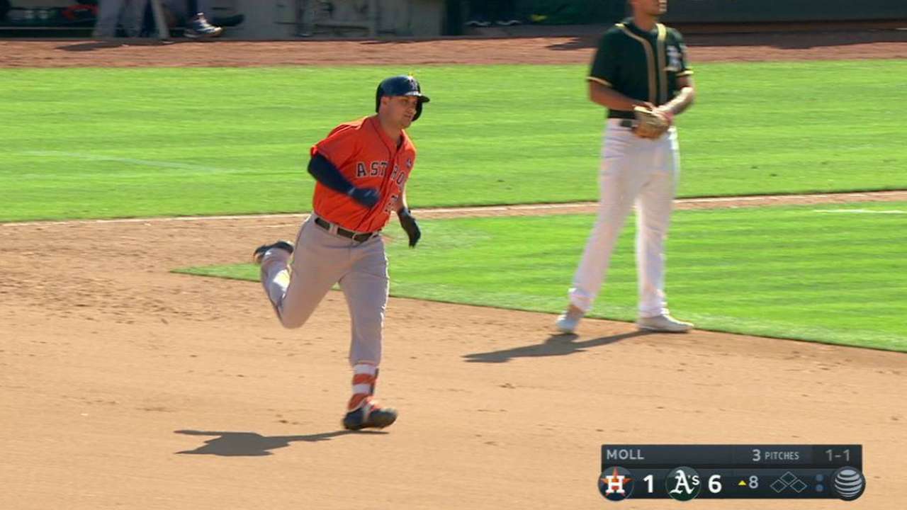 Davis homers, but walks hurt Keuchel, Astros