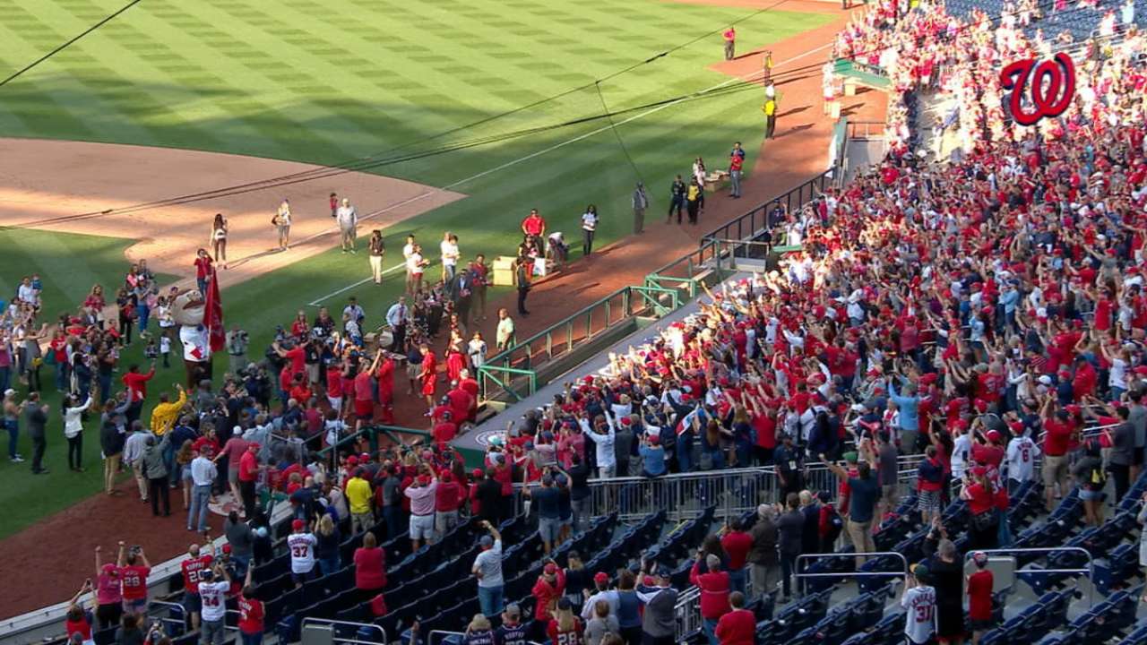 Nats celebrate with fans