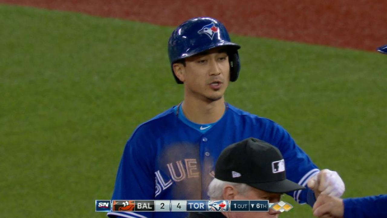 Barney's RBI infield single