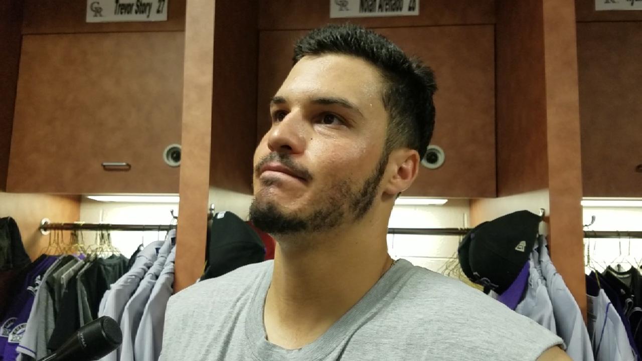 Arenado on heckler and home run