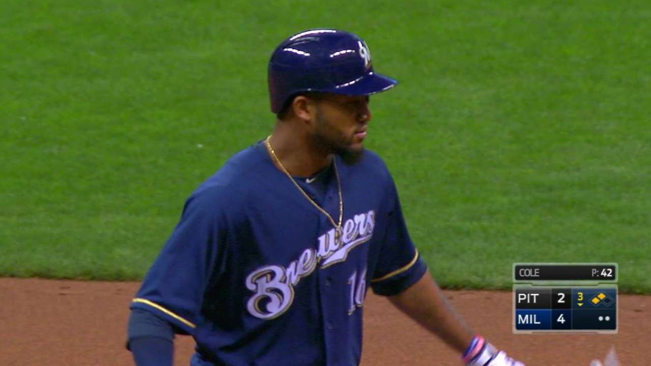 Santana's two-run double