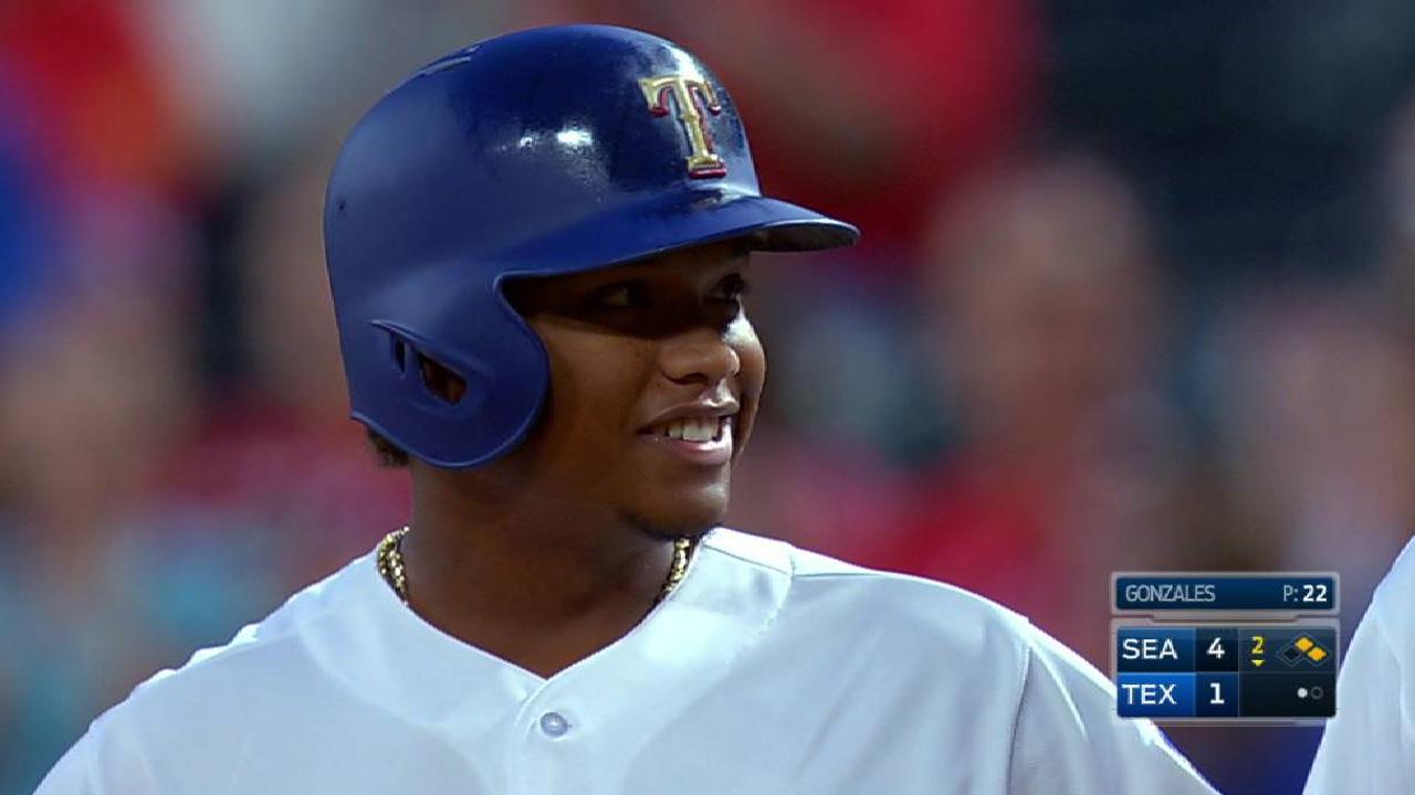 Calhoun's first RBI hit