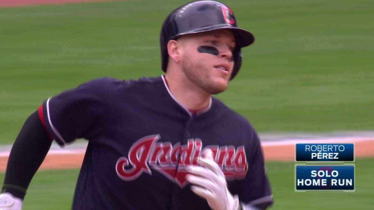Perez's solo homer