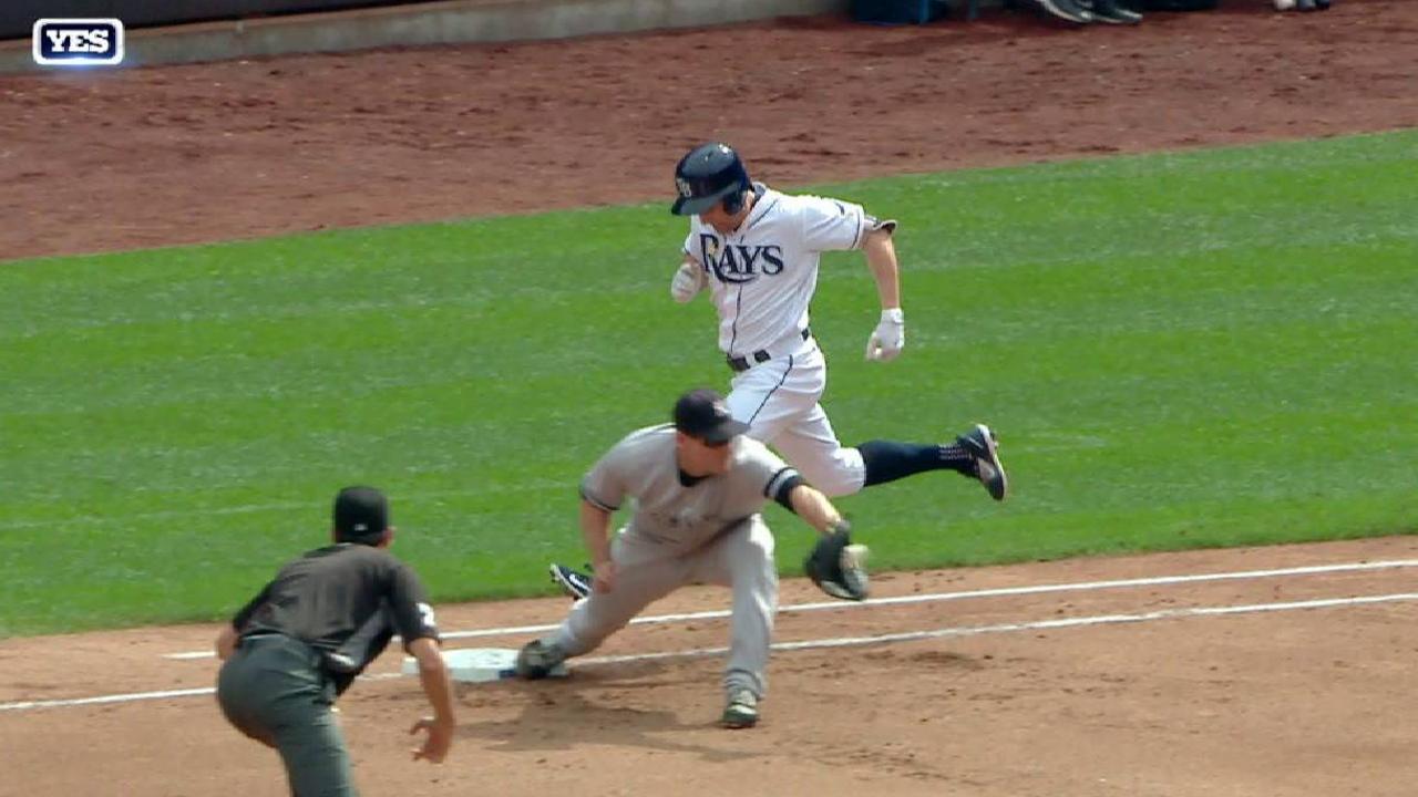 Frazier gets the out at first