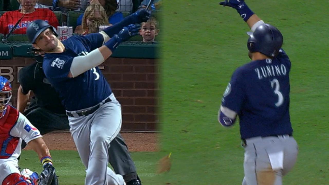 Zunino's 2 HRs power Mariners past Rangers