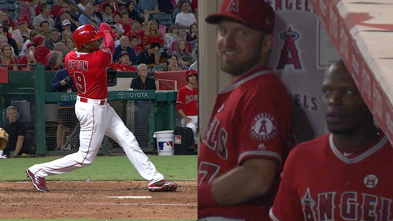 Upton's bat carries weight for Angels