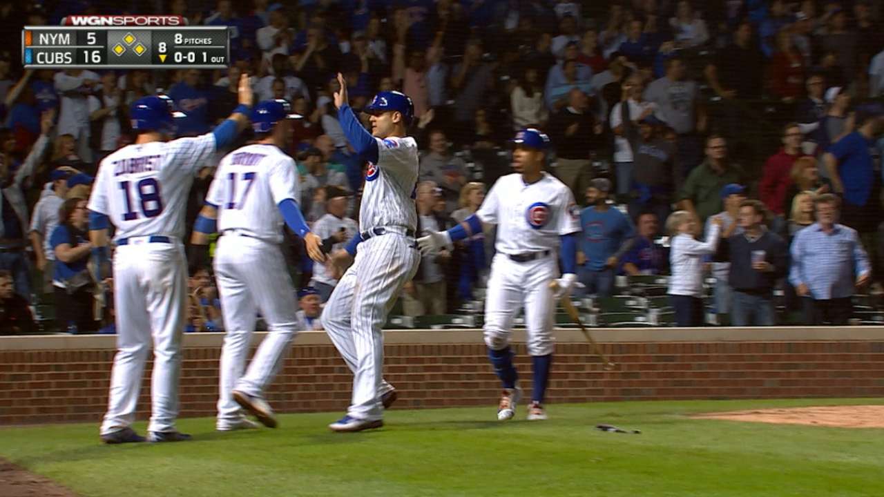 Cubs plate seven runs in 8th
