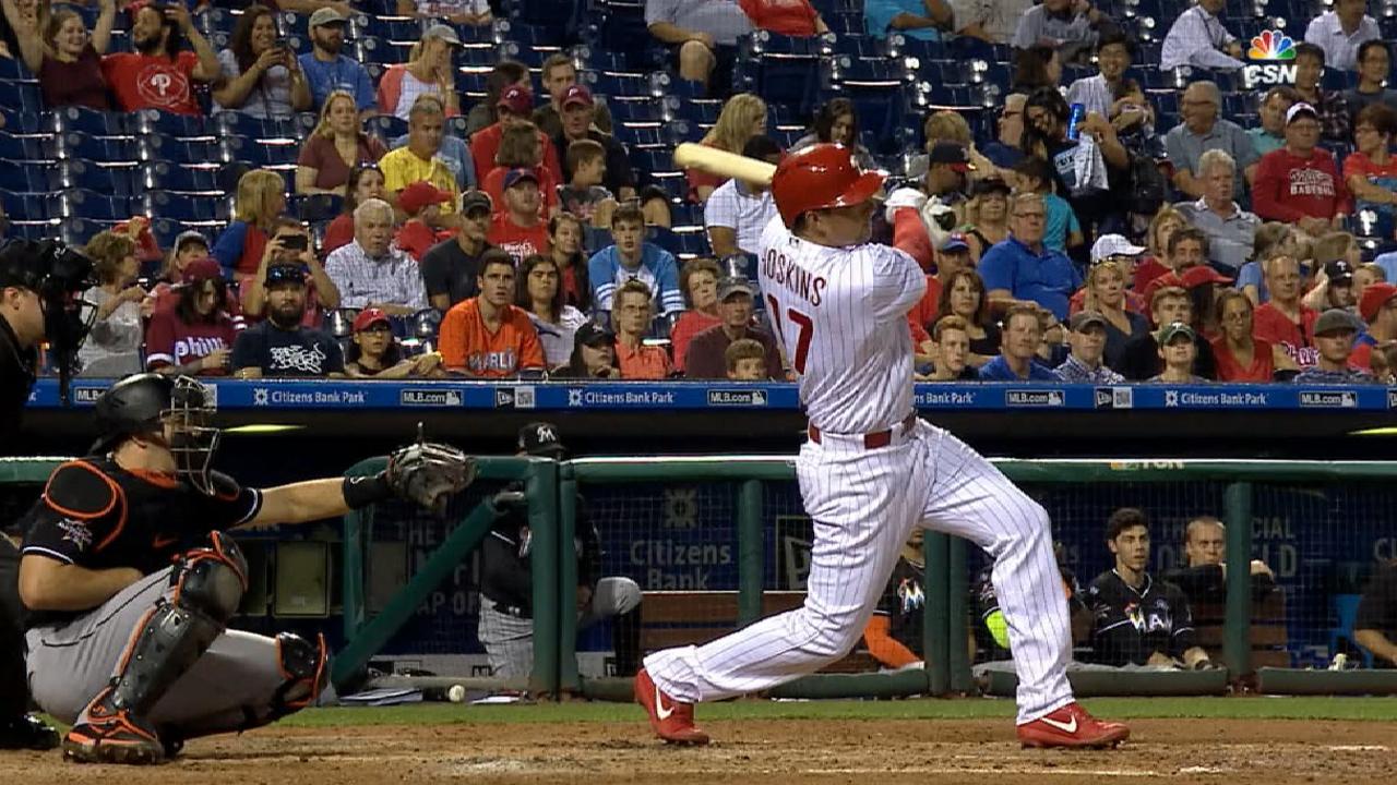 Hoskins la saca y los Filis apalean a los Marlins