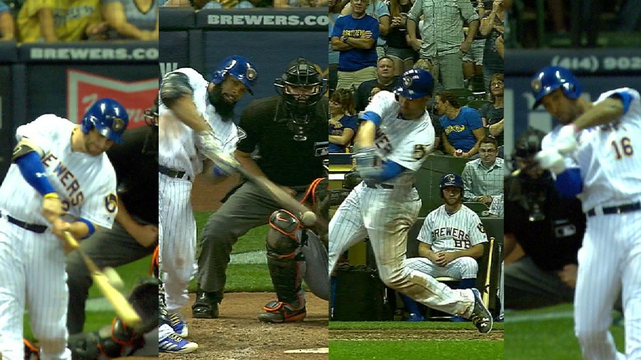 Brewers homer for the cycle
