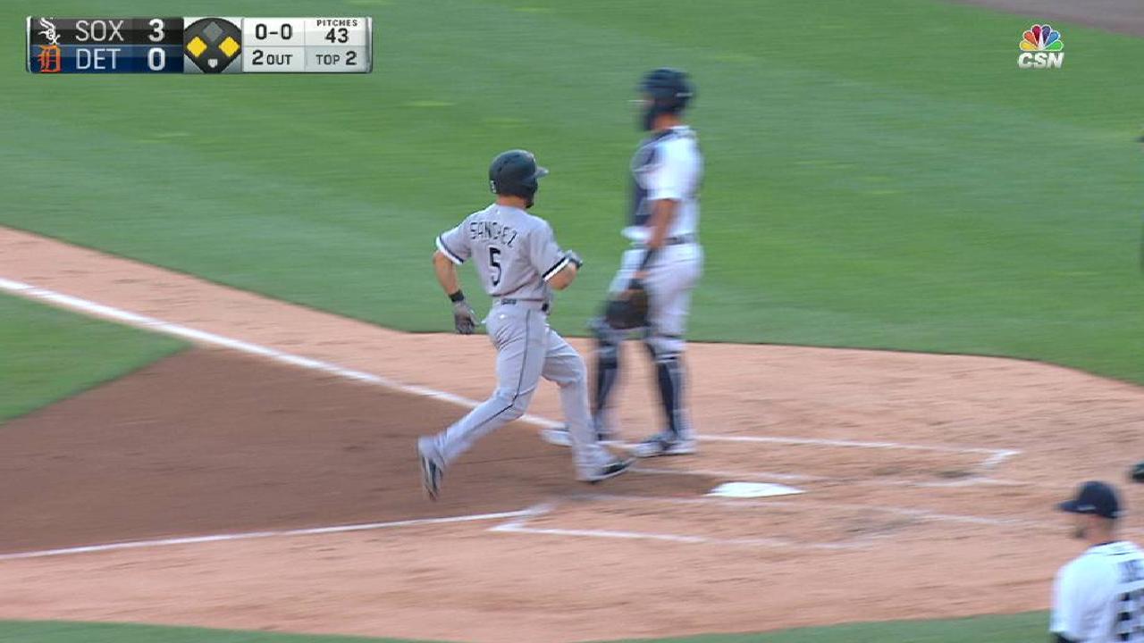 Moncada's RBI single, two score