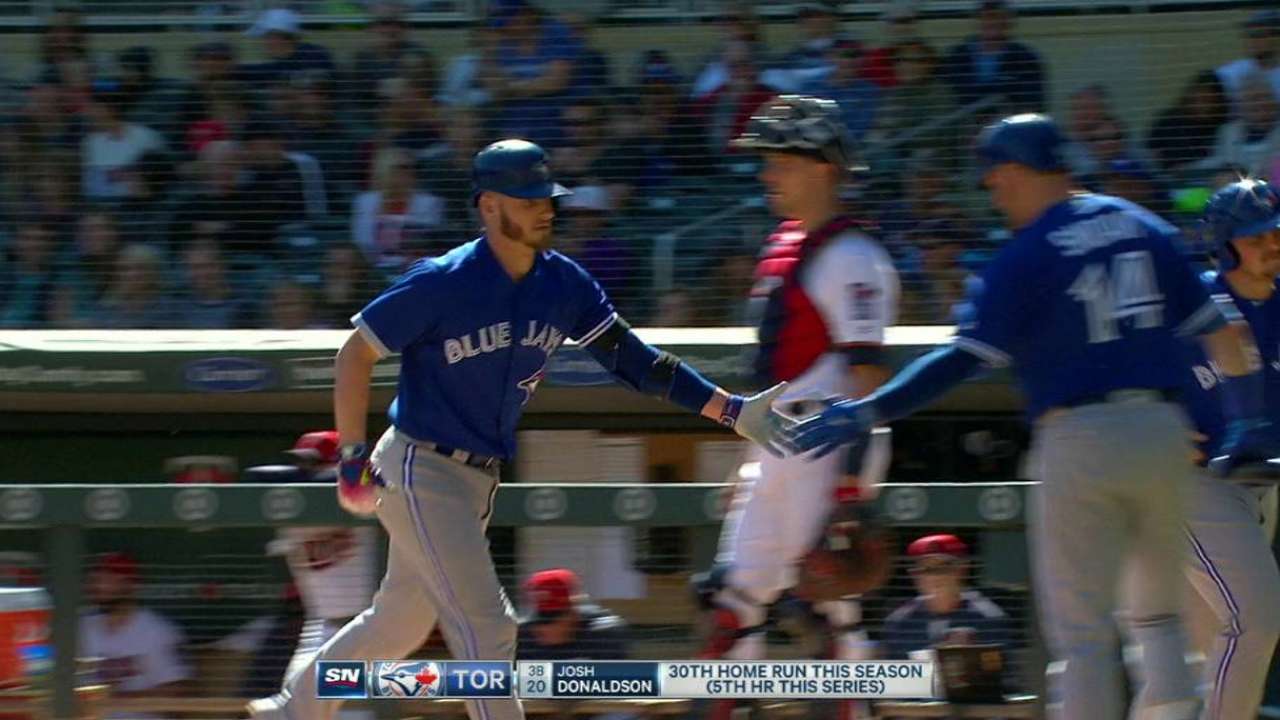 Donaldson's second homer of game