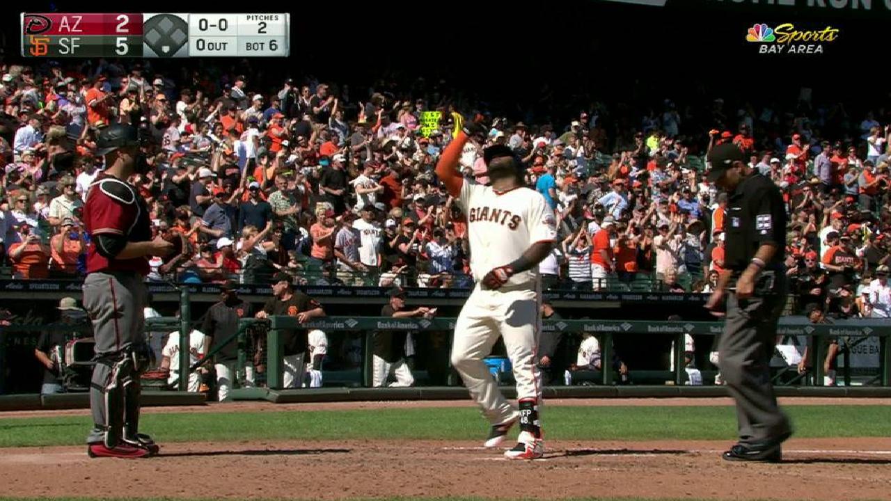 Pablo Sandoval dio su primer jonrón a la derecha desde el 2014
