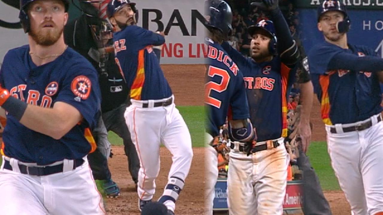 Astros blast four home runs