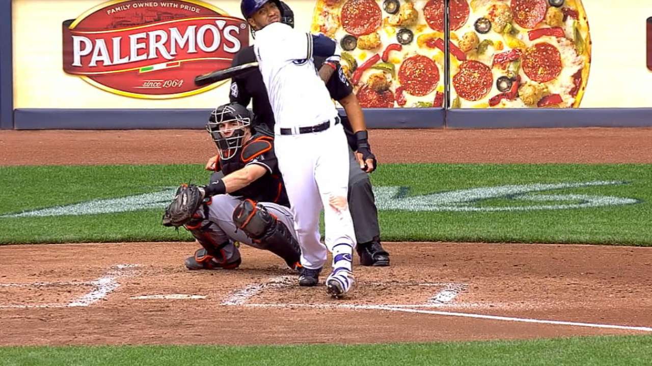 Brewers' eight-run inning